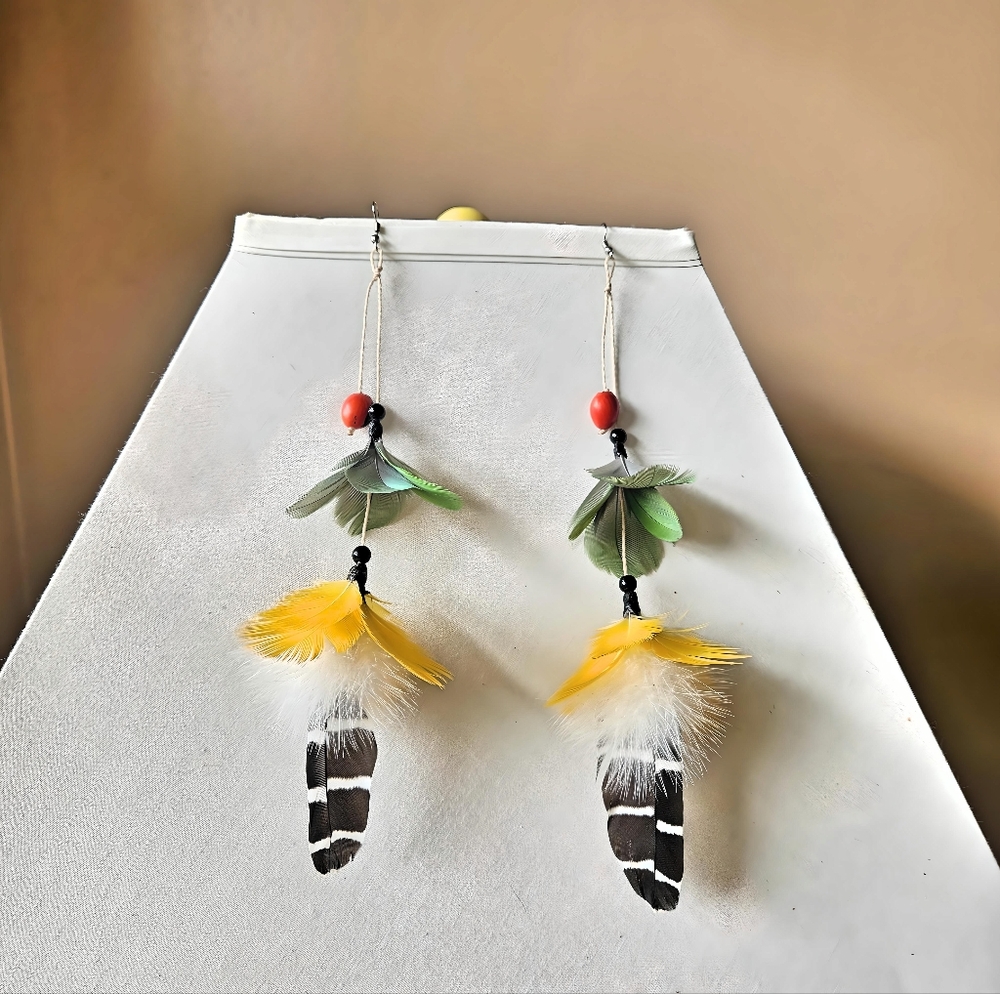 Handmade Feathers Earrings